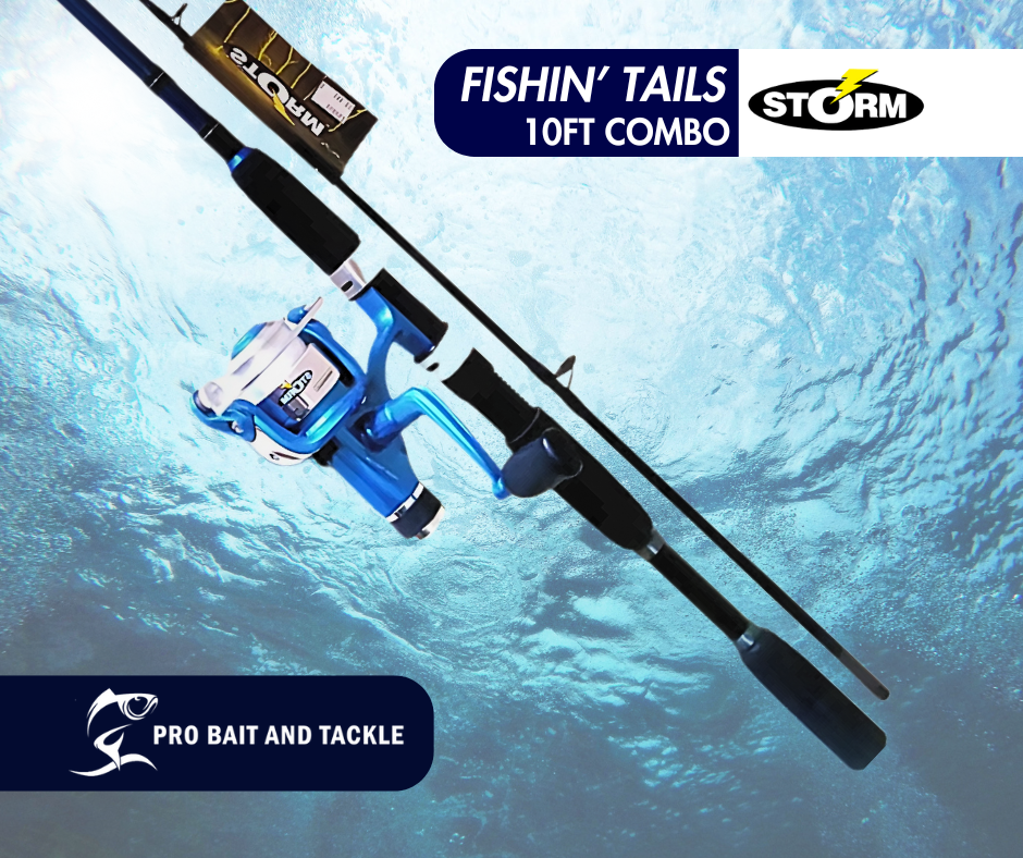 STORM FISHIN TAILS 10FT ROD AND REEL COMBO
