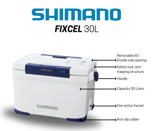 SHIMANO WHITE COOLER BOX FIXCEL 30L